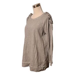 Weekend by Suzanne Betro Oversized Gray Sweatshirt Size L